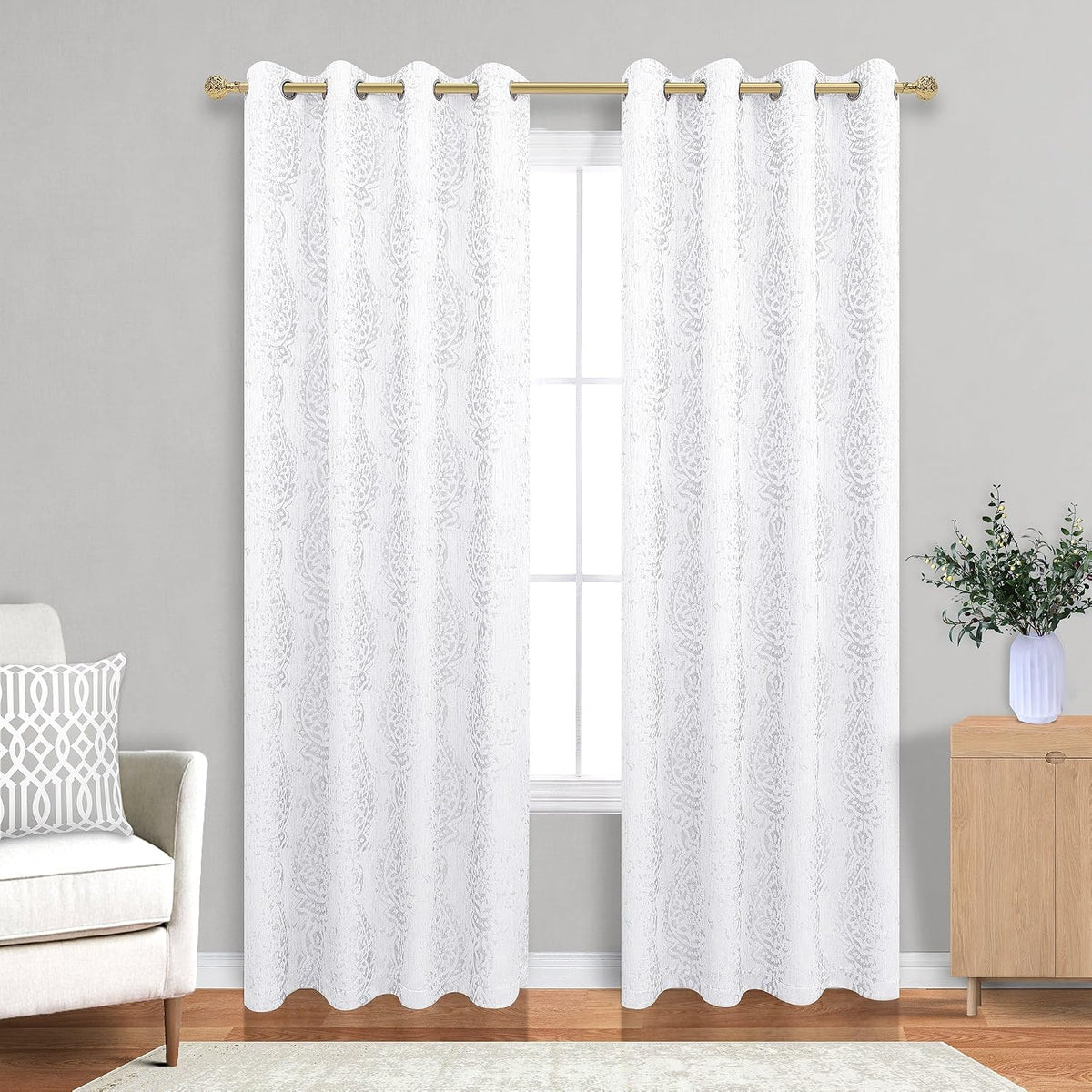 White Curtains for Living Room