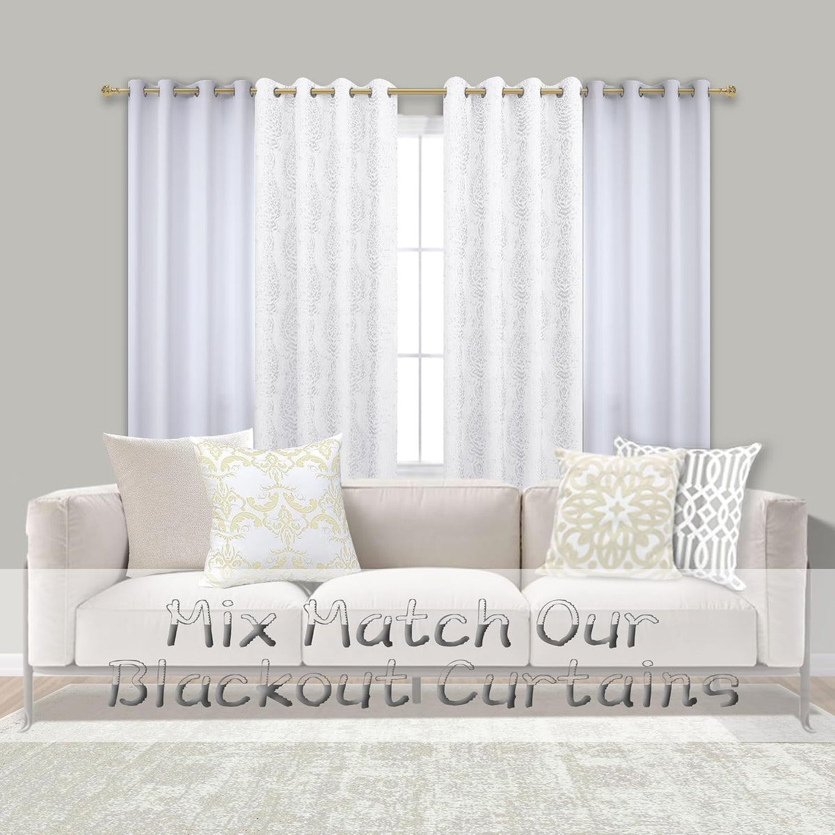 White Curtains for Living Room