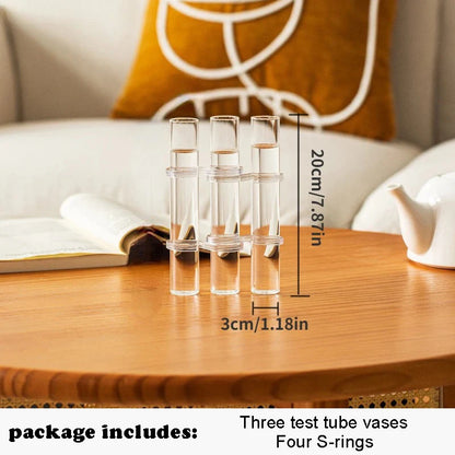 Hinged Vase Aquatic Plant Vase Hinged Flower Vase Clear Glass Test Tube Hanging Flower Holder for Home Decor