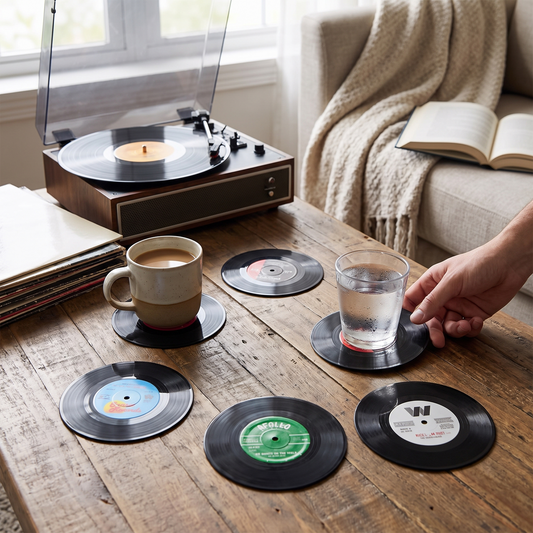 Vinyl Record Coasters