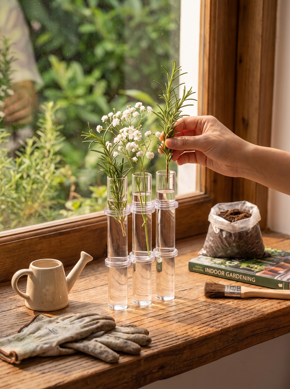 Hinged Glass Test Tube Flower Vase 3